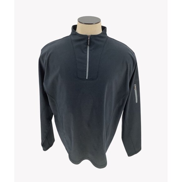 Peter Millar Other - Peter Millar Wind Element1 Black 1/4 Zip Pullover Jacket XL Champion Hills Logo